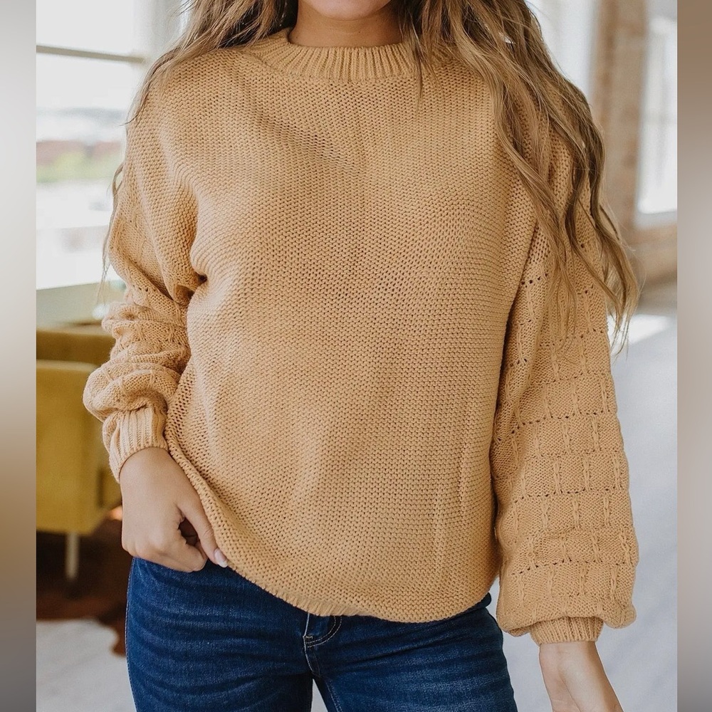 BNWT Knitted Sweater.  Beautiful Detail.  Sizes large and XL